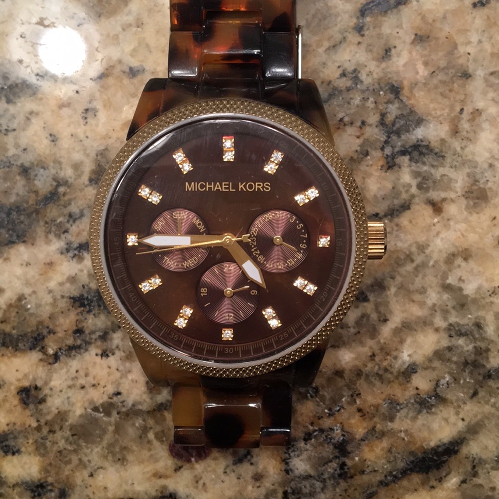 Tortoise Michael Kors watch